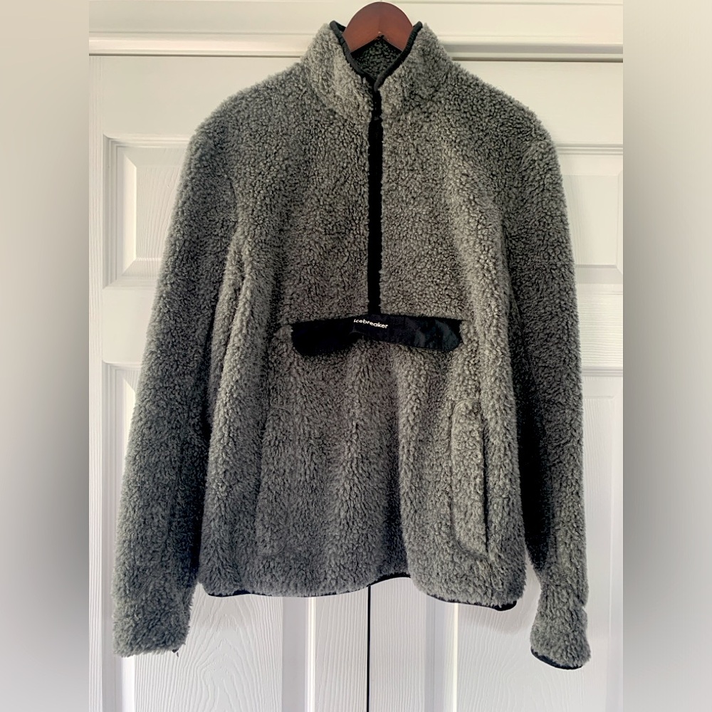 Icebreaker Gray Zip Up Sweater